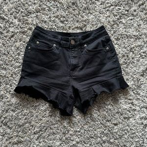 Urban Outfitters BDG black ruffle hem shorts